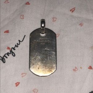 Authentic Tiffany & Co dog tag pendant